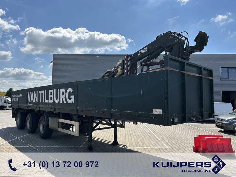 Vogelzang V02 17 30 / Heavy Duty Chassis / 3 axle 10 Ton / Hiab Crane Defect - Bortu puspiekabe/ Platforma: foto 1 Vogelzang V02 17 30 / Heavy Duty Chassis / 3 axle 10 Ton / Hiab Crane Defect - Bortu puspiekabe/ Platforma: foto 1