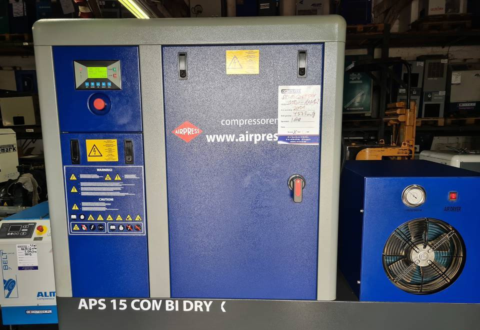 Kompresor śrubowy AIRPRESS APS 15 COMBI DRY X, 11 kw, 2021r - Gaisa kompresors: foto 2 Kompresor śrubowy AIRPRESS APS 15 COMBI DRY X, 11 kw, 2021r - Gaisa kompresors: foto 2