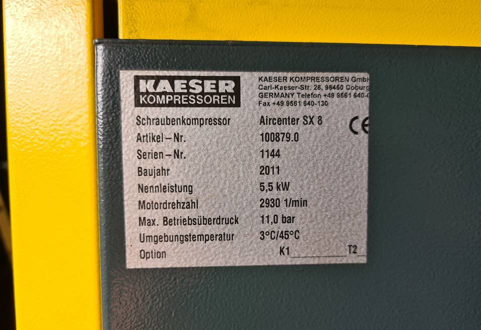 Gaisa kompresors Kompresor śrubowy KAESER Aircenter SX8 5,5 kw: foto 6