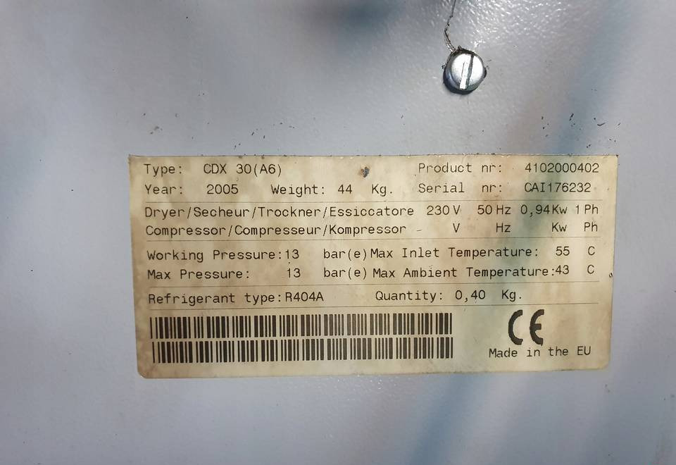 OSUSZACZ ZIĘBNICZY AIRPRESS APX 30, 3m3/min - Gaisa kompresors: foto 2 OSUSZACZ ZIĘBNICZY AIRPRESS APX 30, 3m3/min - Gaisa kompresors: foto 2