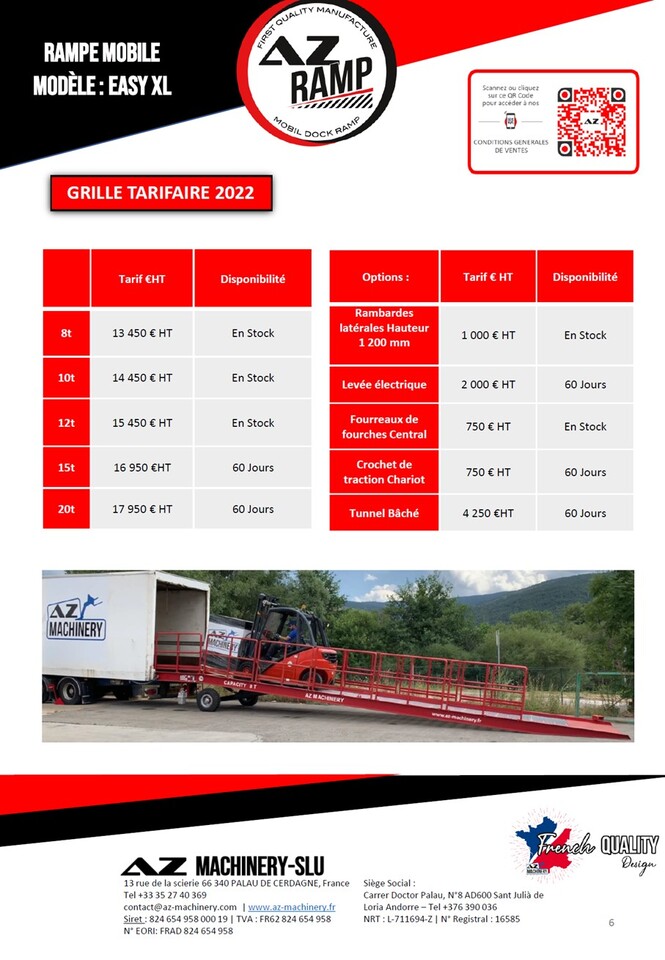 AZ RAMP EASY-XL 8 mobile loading ramp - Iekraušanas rampa: foto 4 AZ RAMP EASY-XL 8 mobile loading ramp - Iekraušanas rampa: foto 4