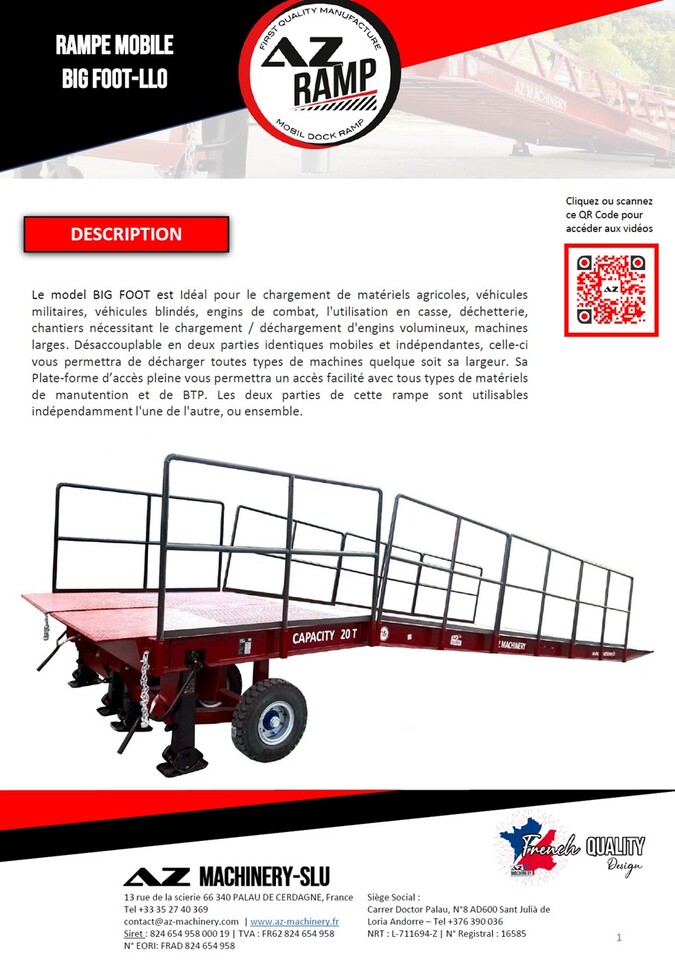 AZ RAMP KING VERSION, BIG FOOT 15 T mobile loading ramp - Iekraušanas rampa: foto 4 AZ RAMP KING VERSION, BIG FOOT 15 T mobile loading ramp - Iekraušanas rampa: foto 4