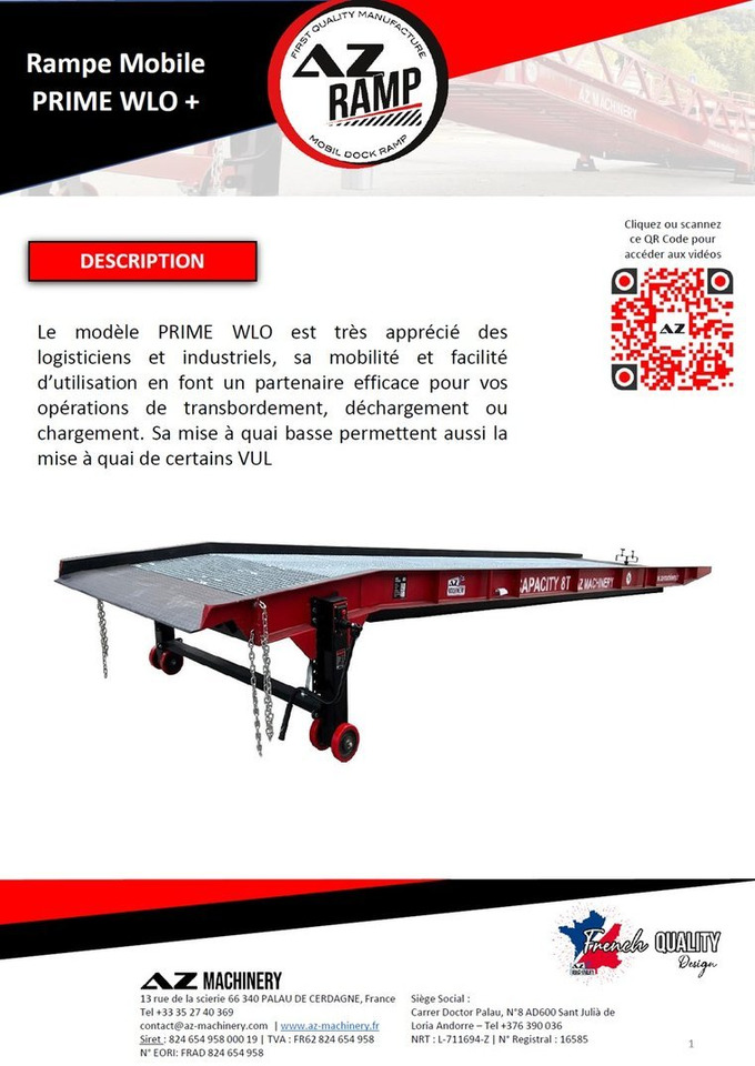 AZ RAMP-PRIME PRIME WLO + 8 . Industrial Mobil Loading Ramp - Iekraušanas rampa: foto 3 AZ RAMP-PRIME PRIME WLO + 8 . Industrial Mobil Loading Ramp - Iekraušanas rampa: foto 3