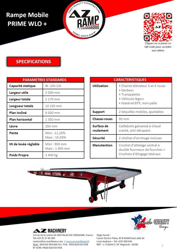 AZ RAMP-PRIME PRIME WLO + 8 . Industrial Mobil Loading Ramp - Iekraušanas rampa: foto 4 AZ RAMP-PRIME PRIME WLO + 8 . Industrial Mobil Loading Ramp - Iekraušanas rampa: foto 4