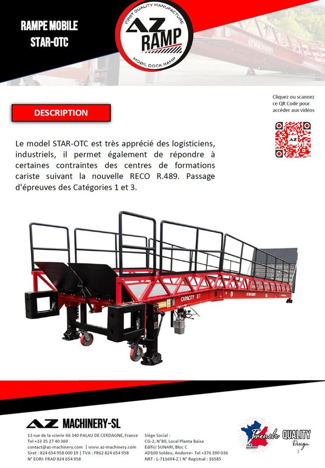 Loading Ramp with with hydraulic folding bridge - AZ RAMP - STAR-OTC- 8T. 8 ton capacity - Iekraušanas rampa: foto 2 Loading Ramp with with hydraulic folding bridge - AZ RAMP - STAR-OTC- 8T. 8 ton capacity - Iekraušanas rampa: foto 2