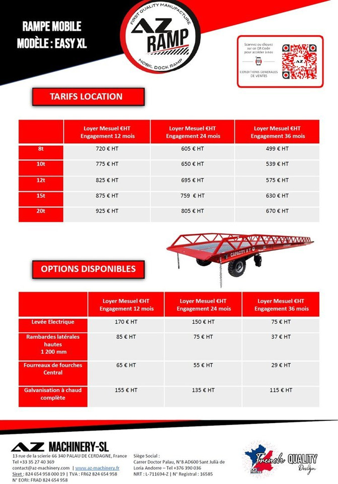 **RENTAL 12-24-36 Month** AZ RAMP-EASY XL-8 . Mobil Loading Ramp - Iekraušanas rampa: foto 2 **RENTAL 12-24-36 Month** AZ RAMP-EASY XL-8 . Mobil Loading Ramp - Iekraušanas rampa: foto 2