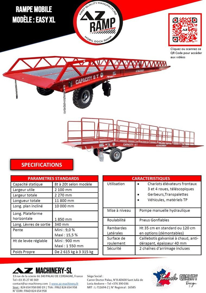 **RENTAL 12-24-36 Month** AZ RAMP-EASY XL-8 . Mobil Loading Ramp - Iekraušanas rampa: foto 4 **RENTAL 12-24-36 Month** AZ RAMP-EASY XL-8 . Mobil Loading Ramp - Iekraušanas rampa: foto 4