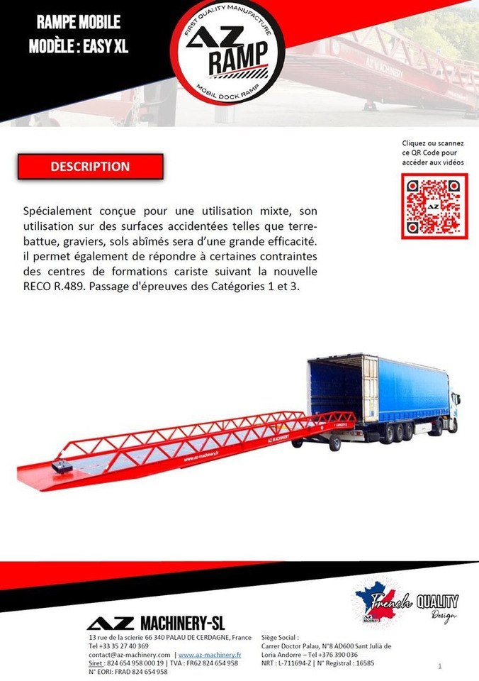 **RENTAL 12-24-36 Month** AZ RAMP-EASY XL-8 . Mobil Loading Ramp - Iekraušanas rampa: foto 3 **RENTAL 12-24-36 Month** AZ RAMP-EASY XL-8 . Mobil Loading Ramp - Iekraušanas rampa: foto 3