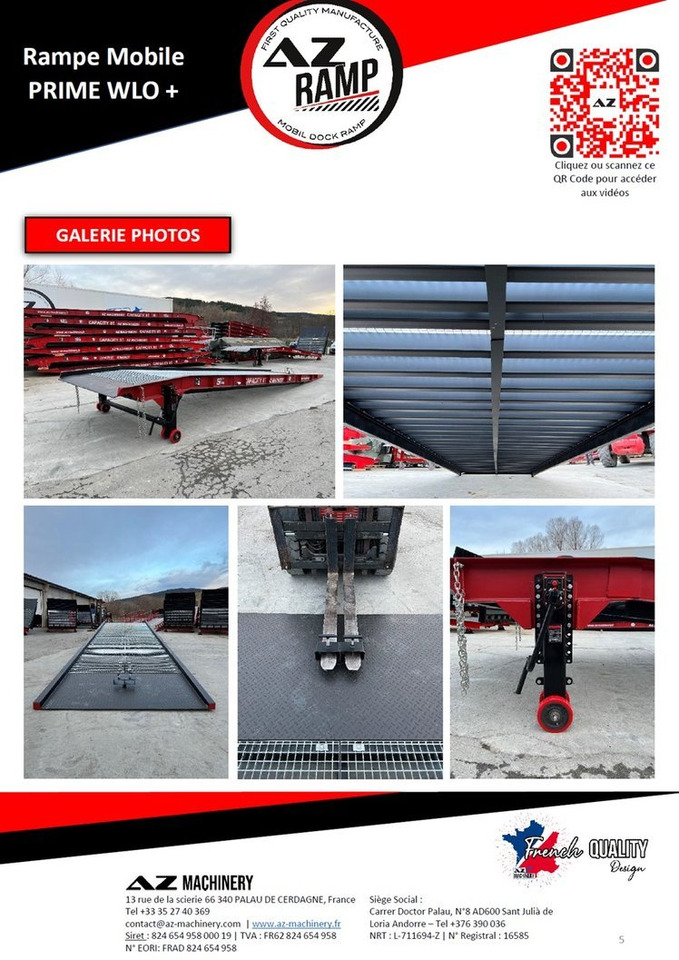 Jaunā Iekraušanas rampa **RENTAL 12-24-36 Month** AZ RAMP-PRIME PRIME WLO + 8 .  Industrial Mobil Loading Ramp: foto 9