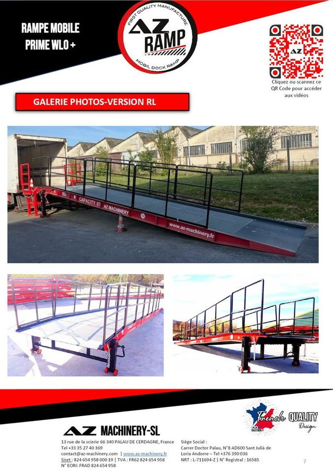 Jaunā Iekraušanas rampa **RENTAL 12-24-36 Month** AZ RAMP-PRIME PRIME WLO + 8 .  Industrial Mobil Loading Ramp: foto 7
