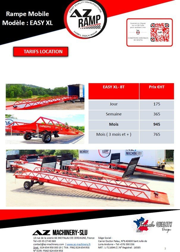 **RENTAL** AZ RAMP-EASY XL-8 . Mobil Loading Ramp WIDE With Level Off, 8 t Capacity - Iekraušanas rampa: foto 4 **RENTAL** AZ RAMP-EASY XL-8 . Mobil Loading Ramp WIDE With Level Off, 8 t Capacity - Iekraušanas rampa: foto 4