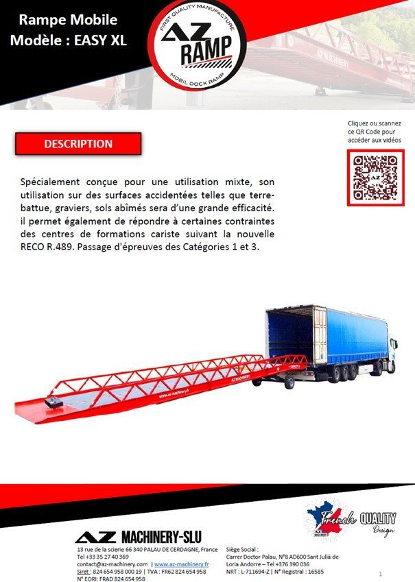**RENTAL** AZ RAMP-EASY XL-8 . Mobil Loading Ramp WIDE With Level Off, 8 t Capacity - Iekraušanas rampa: foto 2 **RENTAL** AZ RAMP-EASY XL-8 . Mobil Loading Ramp WIDE With Level Off, 8 t Capacity - Iekraušanas rampa: foto 2