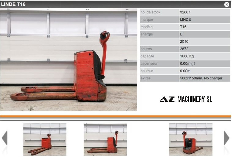 Used Electric Pallet Truck-Fenwick-T16 - Rokas palešu ratiņi: foto 1 Used Electric Pallet Truck-Fenwick-T16 - Rokas palešu ratiņi: foto 1
