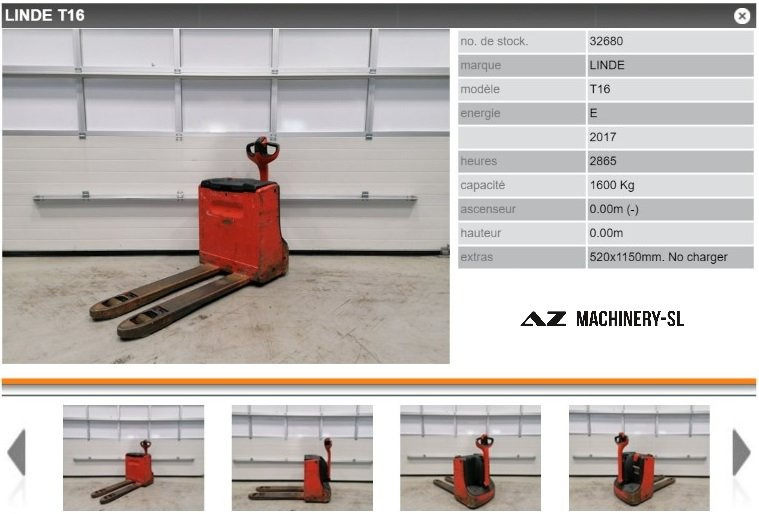 Used Electric Pallet Truck-Fenwick-T16 - Rokas palešu ratiņi: foto 1 Used Electric Pallet Truck-Fenwick-T16 - Rokas palešu ratiņi: foto 1