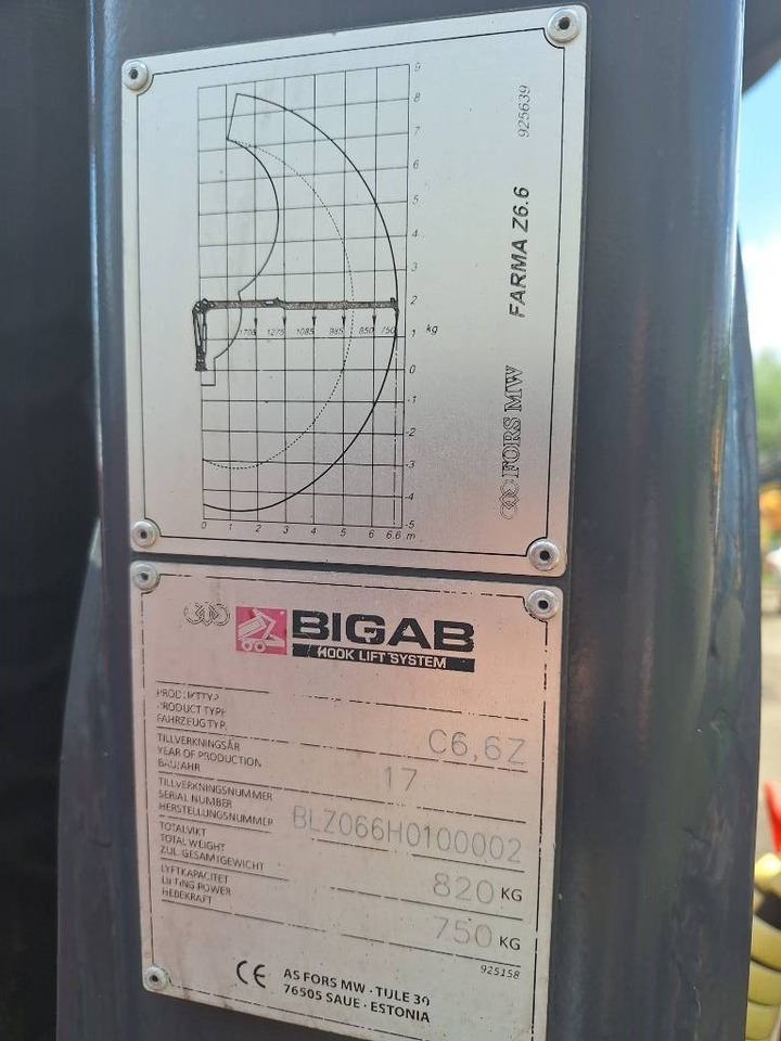 Multilift/ Būvgružu konteinera piekabe Bigab 10-14: foto 7