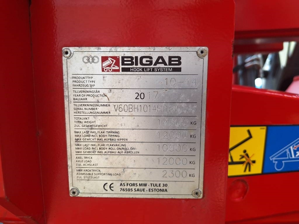 Multilift/ Būvgružu konteinera piekabe Bigab 10-14: foto 9