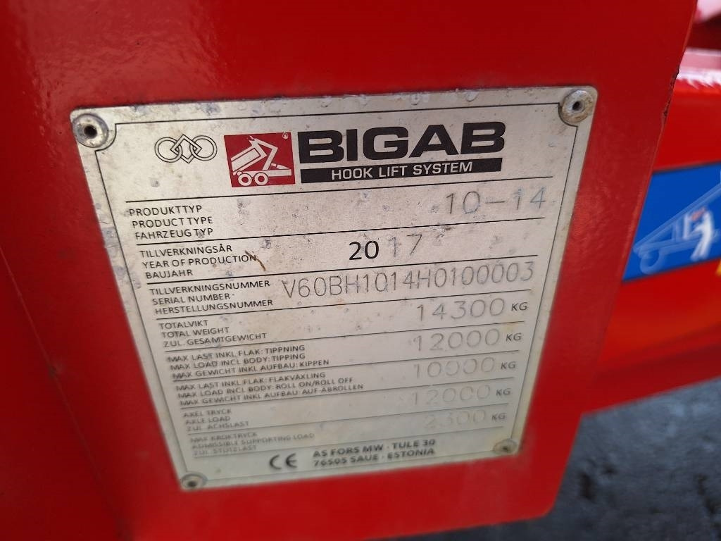 Multilift/ Būvgružu konteinera piekabe Bigab 10-14: foto 10
