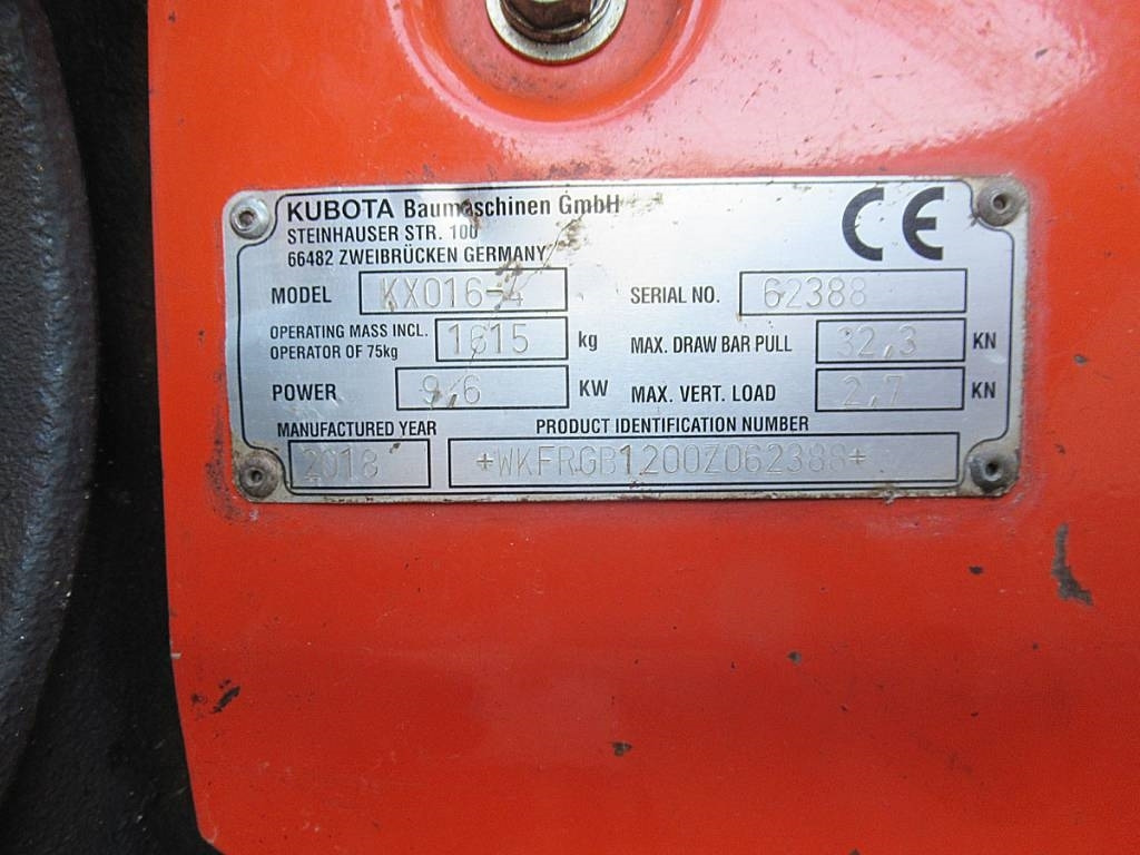 Kubota KX 016-4 neue Ketten - Mini-ekskavators: foto 5 Kubota KX 016-4 neue Ketten - Mini-ekskavators: foto 5
