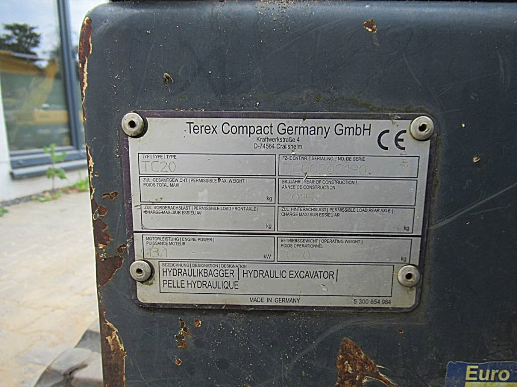 Terex TC 20 - Mini-ekskavators: foto 5 Terex TC 20 - Mini-ekskavators: foto 5