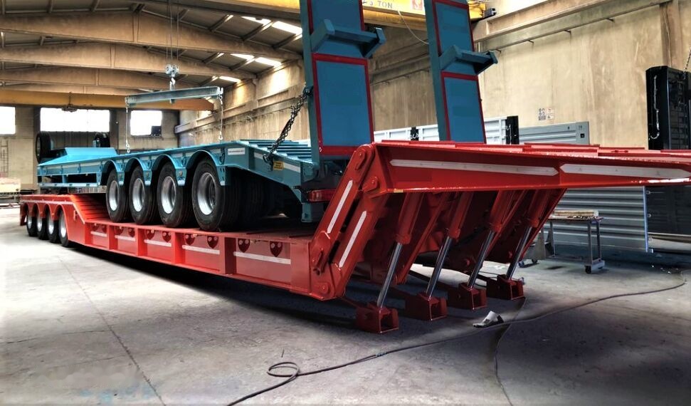 AME 100 Ton, Front Loading 4 Axle Lowbed Semi Trailer - Puspiekabe zema profila platforma: foto 4 AME 100 Ton, Front Loading 4 Axle Lowbed Semi Trailer - Puspiekabe zema profila platforma: foto 4