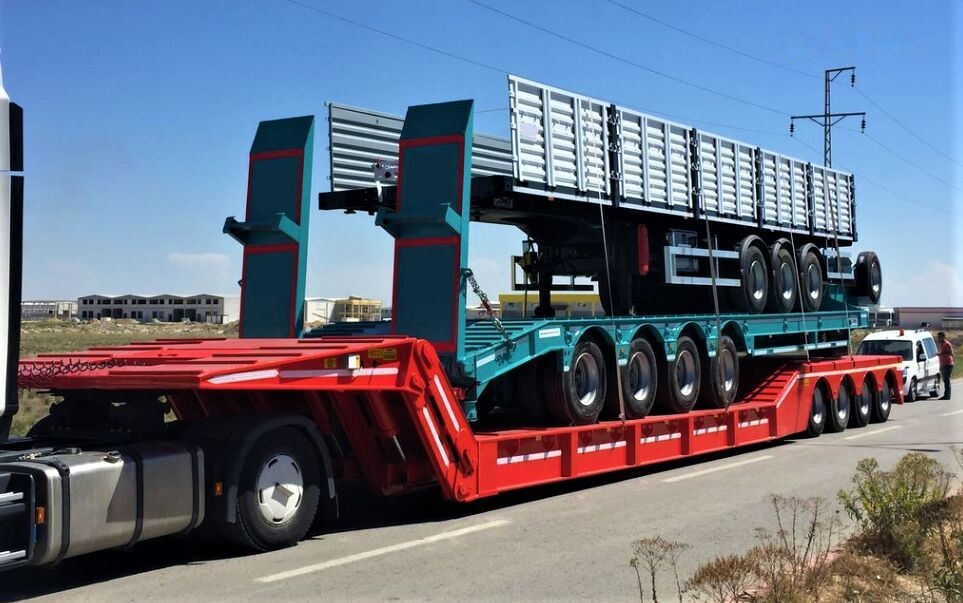 AME 100 Ton, Front Loading 4 Axle Lowbed Semi Trailer - Puspiekabe zema profila platforma: foto 5 AME 100 Ton, Front Loading 4 Axle Lowbed Semi Trailer - Puspiekabe zema profila platforma: foto 5