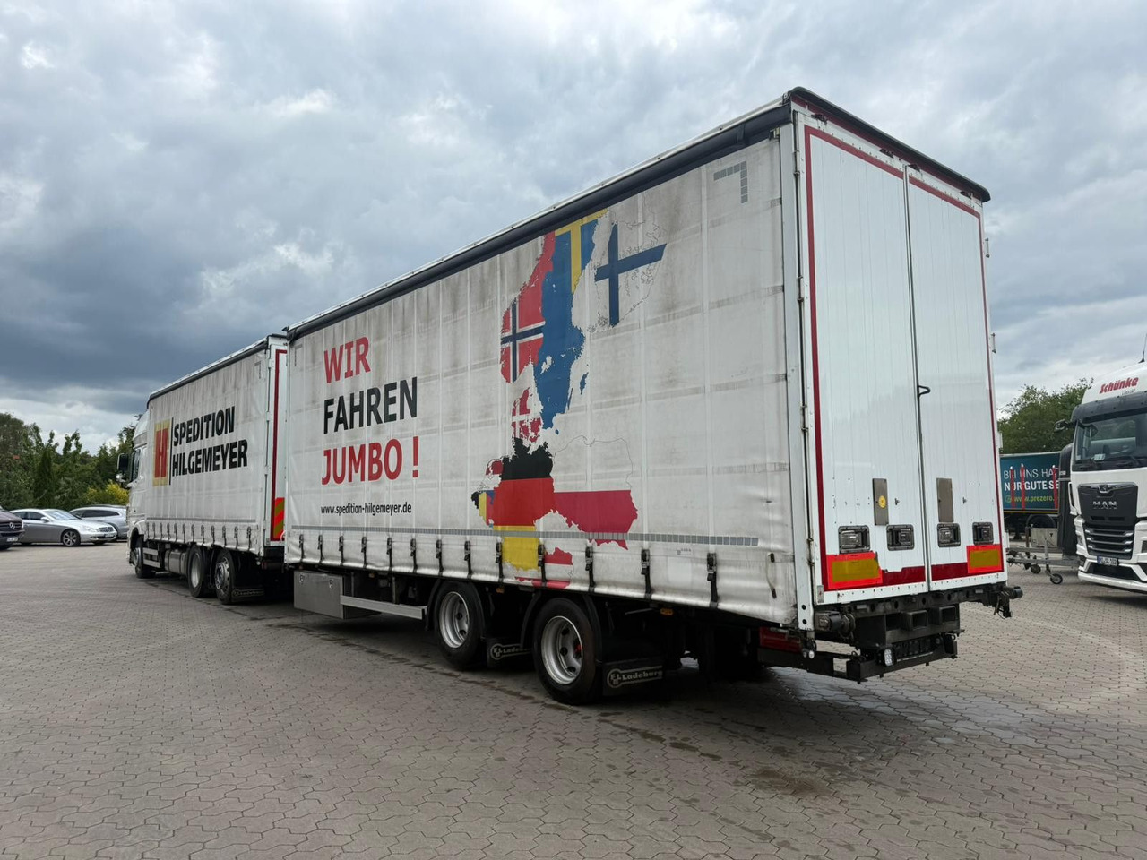 DAF XF 480 FAN LowDeck 6x2 Jumbo Inklusive Anhänger - Kravas automašīna ar tentu: foto 4 DAF XF 480 FAN LowDeck 6x2 Jumbo Inklusive Anhänger - Kravas automašīna ar tentu: foto 4