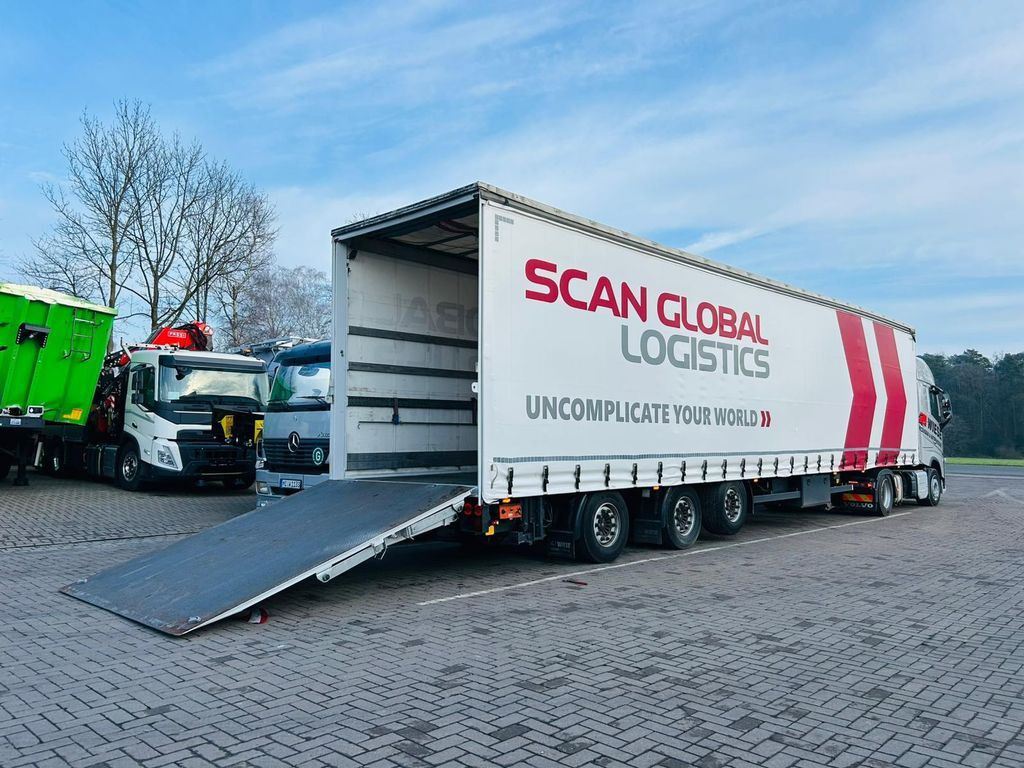 Bortu puspiekabe/ Platforma Mega Gabelstaplertransporter Ladebordwand9t: foto 7