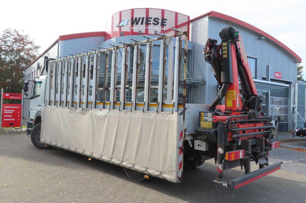 Mercedes-Benz Axor 1833 L - Glastransporter Kran Palfinger - Bortu kravas automašīna/ Platforma, Kravas auto ar manipulatoru: foto 3 Mercedes-Benz Axor 1833 L - Glastransporter Kran Palfinger - Bortu kravas automašīna/ Platforma, Kravas auto ar manipulatoru: foto 3