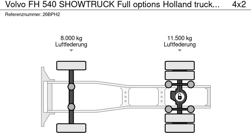 Vilcējs Volvo FH 540 SHOWTRUCK Full options Holland truck DUAL clutch performence edition: foto 16