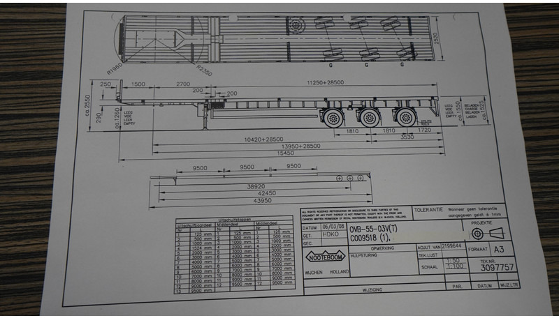 Nooteboom 3 AXLE FLATBED 3X EXTENDABLE TRAILER 43.95mtr TOTAL LENGHT - Bortu puspiekabe/ Platforma: foto 5 Nooteboom 3 AXLE FLATBED 3X EXTENDABLE TRAILER 43.95mtr TOTAL LENGHT - Bortu puspiekabe/ Platforma: foto 5