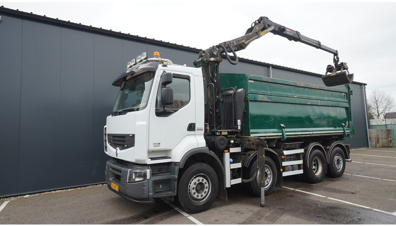 Renault PREMIUM 380 DXI 8X2/6 2 SIDE TIPPER WITH PLFINGER Q 170 Z CRANE.278.200KM - Kravas auto ar manipulatoru: foto 3 Renault PREMIUM 380 DXI 8X2/6 2 SIDE TIPPER WITH PLFINGER Q 170 Z CRANE.278.200KM - Kravas auto ar manipulatoru: foto 3