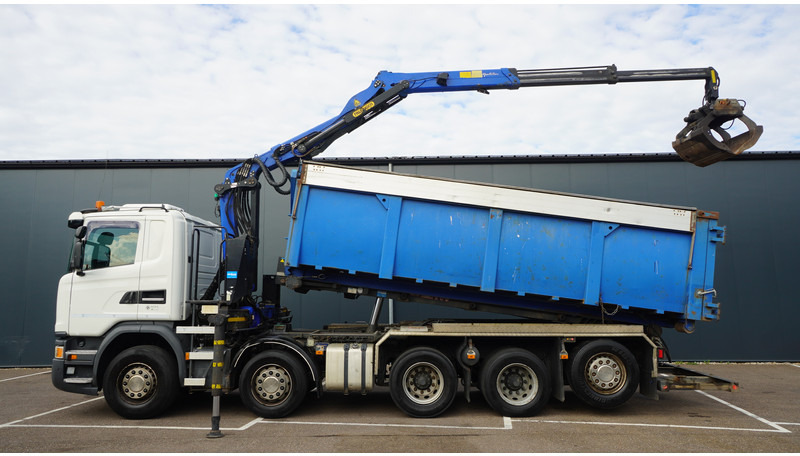 Scania G 490 10X4 CABLE SYSTEM TRUCK WITH PALFINGER Q180Z95TR CRANE - Kravas auto ar manipulatoru: foto 1 Scania G 490 10X4 CABLE SYSTEM TRUCK WITH PALFINGER Q180Z95TR CRANE - Kravas auto ar manipulatoru: foto 1