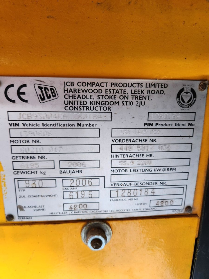 JCB 930 4 x 4 - Dīzeļiekrāvējs: foto 2 JCB 930 4 x 4 - Dīzeļiekrāvējs: foto 2