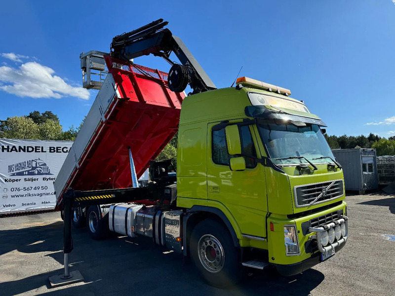 Volvo FM 340 6x2, Tipper + Crane + Skylift, 2009 - Kravas auto ar manipulatoru: foto 1 Volvo FM 340 6x2, Tipper + Crane + Skylift, 2009 - Kravas auto ar manipulatoru: foto 1
