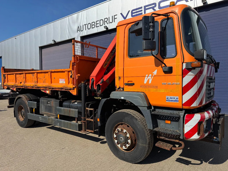 MAN ME 18.250 4X4 **BELGIAN TRUCK+PALFINGER PK8500** - Kravas automašīna pašizgāzējs, Kravas auto ar manipulatoru: foto 1 MAN ME 18.250 4X4 **BELGIAN TRUCK+PALFINGER PK8500** - Kravas automašīna pašizgāzējs, Kravas auto ar manipulatoru: foto 1