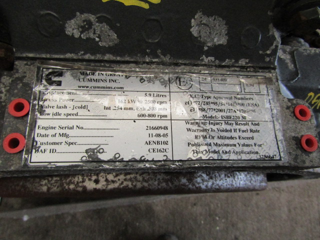 DAF LF 55 220 EURO 3 ENGINE ‘PACCAR’ - Dzinējs - Kravas automašīna: foto 2 DAF LF 55 220 EURO 3 ENGINE ‘PACCAR’ - Dzinējs - Kravas automašīna: foto 2
