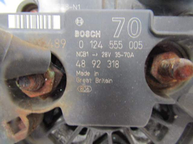 DENNIS ELITE II BOSCH ALTERNATOR P/NO 0124555005 - Elektrosistēma - Komunālā/ Specializētā tehnika: foto 3 DENNIS ELITE II BOSCH ALTERNATOR P/NO 0124555005 - Elektrosistēma - Komunālā/ Specializētā tehnika: foto 3