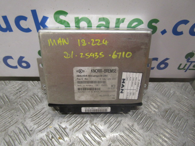 MAN M2000 18.224 ABS/ASR ECU P/NO 81.25935.6710 - Elektroniskais vadības bloks (ECU) - Kravas automašīna: foto 1 MAN M2000 18.224 ABS/ASR ECU P/NO 81.25935.6710 - Elektroniskais vadības bloks (ECU) - Kravas automašīna: foto 1
