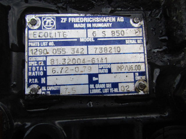 MAN TGL ZF65850 ECOLITE GEARBOX - Pārnesumkārba - Kravas automašīna: foto 3 MAN TGL ZF65850 ECOLITE GEARBOX - Pārnesumkārba - Kravas automašīna: foto 3