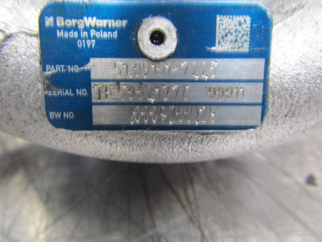 MAN TGM 340 DO836 TURBO BORGWARNER P/NO 51.09101.7225 - Turbīna - Kravas automašīna: foto 3 MAN TGM 340 DO836 TURBO BORGWARNER P/NO 51.09101.7225 - Turbīna - Kravas automašīna: foto 3