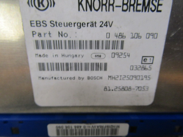 MAN TGS EBS ECU P/NO 81.25808.7053 - Elektroniskais vadības bloks (ECU) - Kravas automašīna: foto 2 MAN TGS EBS ECU P/NO 81.25808.7053 - Elektroniskais vadības bloks (ECU) - Kravas automašīna: foto 2