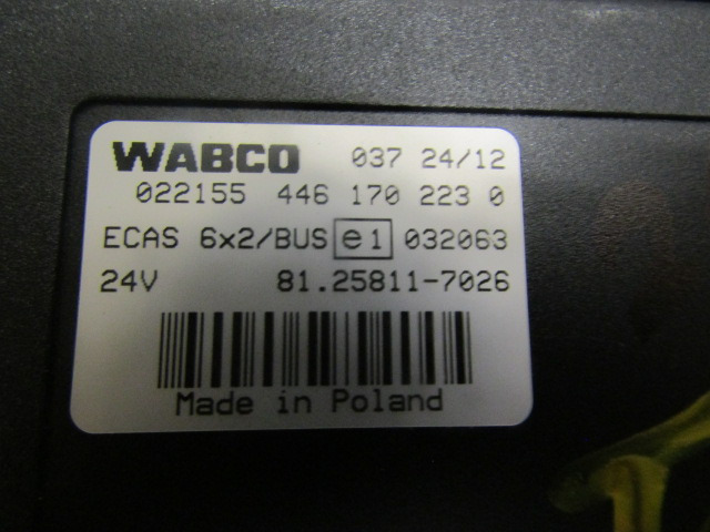 MAN TGS ECAS ECU P/NO 81.25811.7026 - Elektroniskais vadības bloks (ECU) - Kravas automašīna: foto 2 MAN TGS ECAS ECU P/NO 81.25811.7026 - Elektroniskais vadības bloks (ECU) - Kravas automašīna: foto 2