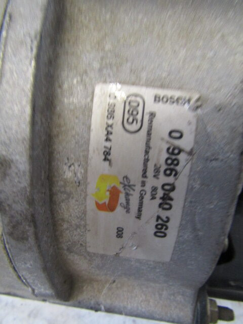 MERCEDES ATEGO 815/1823 ALTERNATOR BOSCH P/NO 0986040260 - Elektrosistēma - Kravas automašīna: foto 2 MERCEDES ATEGO 815/1823 ALTERNATOR BOSCH P/NO 0986040260 - Elektrosistēma - Kravas automašīna: foto 2