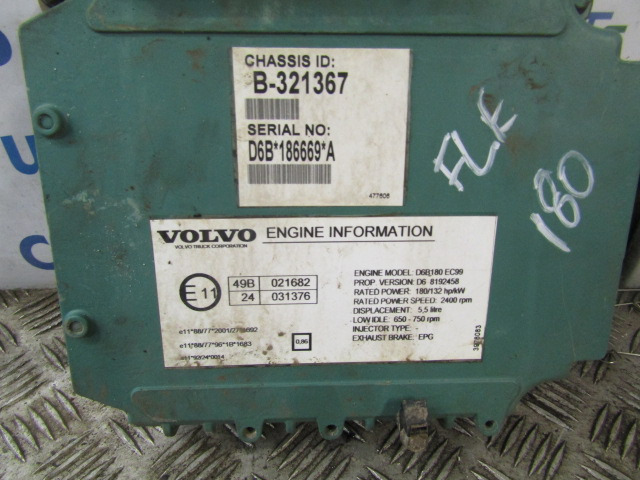 VOLVO FL6 D6B 180 ENGINE ECU O/NO 03161965 – PO3 - Elektroniskais vadības bloks (ECU) - Kravas automašīna: foto 2 VOLVO FL6 D6B 180 ENGINE ECU O/NO 03161965 – PO3 - Elektroniskais vadības bloks (ECU) - Kravas automašīna: foto 2