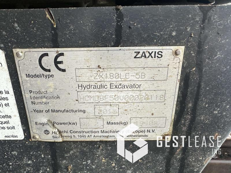 Hitachi ZX180LC-5B - Kāpurķēžu ekskavators: foto 5 Hitachi ZX180LC-5B - Kāpurķēžu ekskavators: foto 5