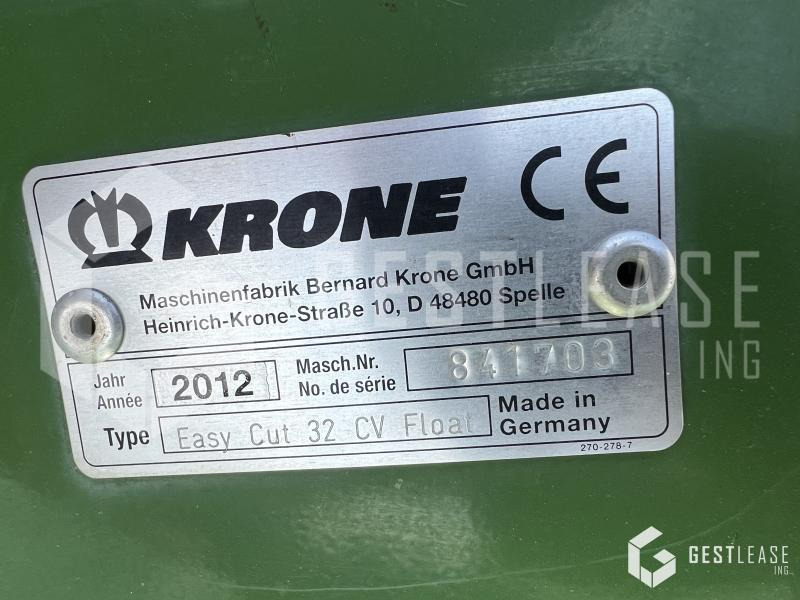 Krone EasyCut 32 CV FLOAT - Pļāvējs: foto 5 Krone EasyCut 32 CV FLOAT - Pļāvējs: foto 5
