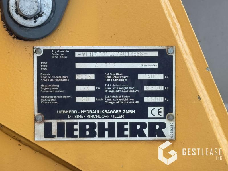 Riteņu ekskavators Liebherr A312 Litronic: foto 13