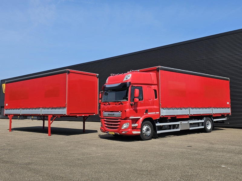 DAF CF 340 SPACECAB / 2 X BDF LAADBAK - Kravas automašīna ar tentu: foto 1 DAF CF 340 SPACECAB / 2 X BDF LAADBAK - Kravas automašīna ar tentu: foto 1