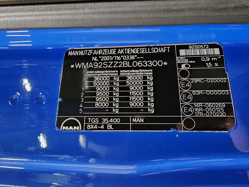 Kravas automašīna - kabeļu sistēma, Kravas auto ar manipulatoru MAN TGS 35.400 / 8x4-4 / CONTAINER SYSTEM / PALFINGER Z CRANE: foto 18 Kravas automašīna - kabeļu sistēma, Kravas auto ar manipulatoru MAN TGS 35.400 / 8x4-4 / CONTAINER SYSTEM / PALFINGER Z CRANE: foto 18