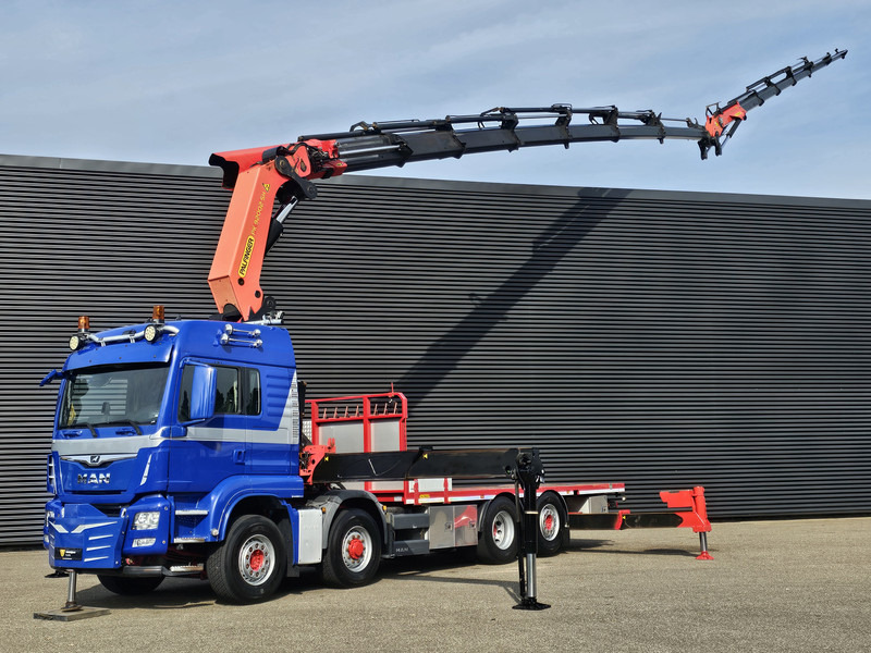 MAN TGS 35.500 8x4-6 / PALFINGER 92 t/m CRANE +JIB - Bortu kravas automašīna/ Platforma: foto 1 MAN TGS 35.500 8x4-6 / PALFINGER 92 t/m CRANE +JIB - Bortu kravas automašīna/ Platforma: foto 1